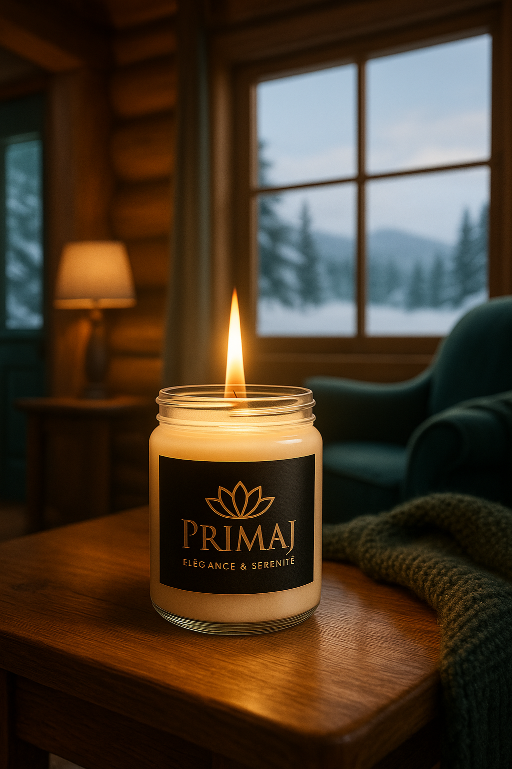 Bougie de Soja — PriMaJ Élégance & Sérénité (9 oz)