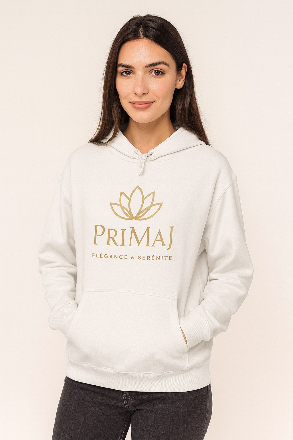 Hoodie — PrimaJ Gold Lotus Logo Pullover
