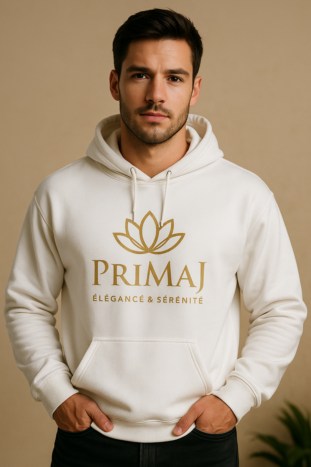 Hoodie — PrimaJ Gold Lotus Logo Pullover