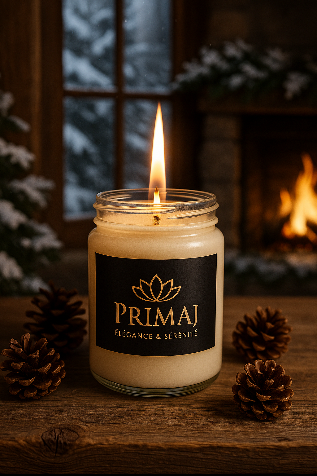 Bougie de Soja — PriMaJ Élégance & Sérénité (9 oz)